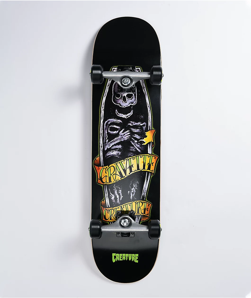 Skateboard with Skull and gravity logo