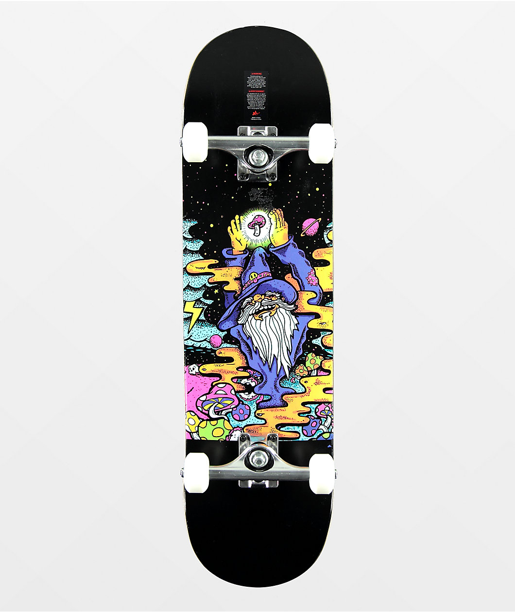 Skateboard with a wizard