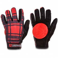 landyachtz red and black plaid sliding gloves