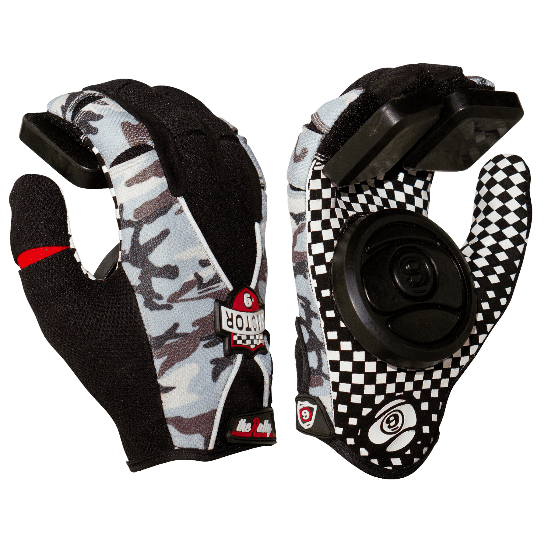 Sector 9 camo checkered sliding gloves